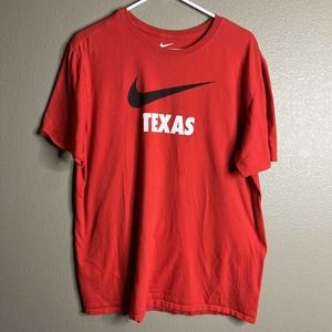Nike Swoosh Logo Graphic Short Sleeve T-Shirt - Texas - XL